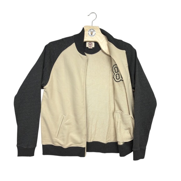 47 Brand Boston Red Sox Varsity Jacket Men's XL‎ NWT Oatmeal Gray Full Zip - Picture 3 of 9